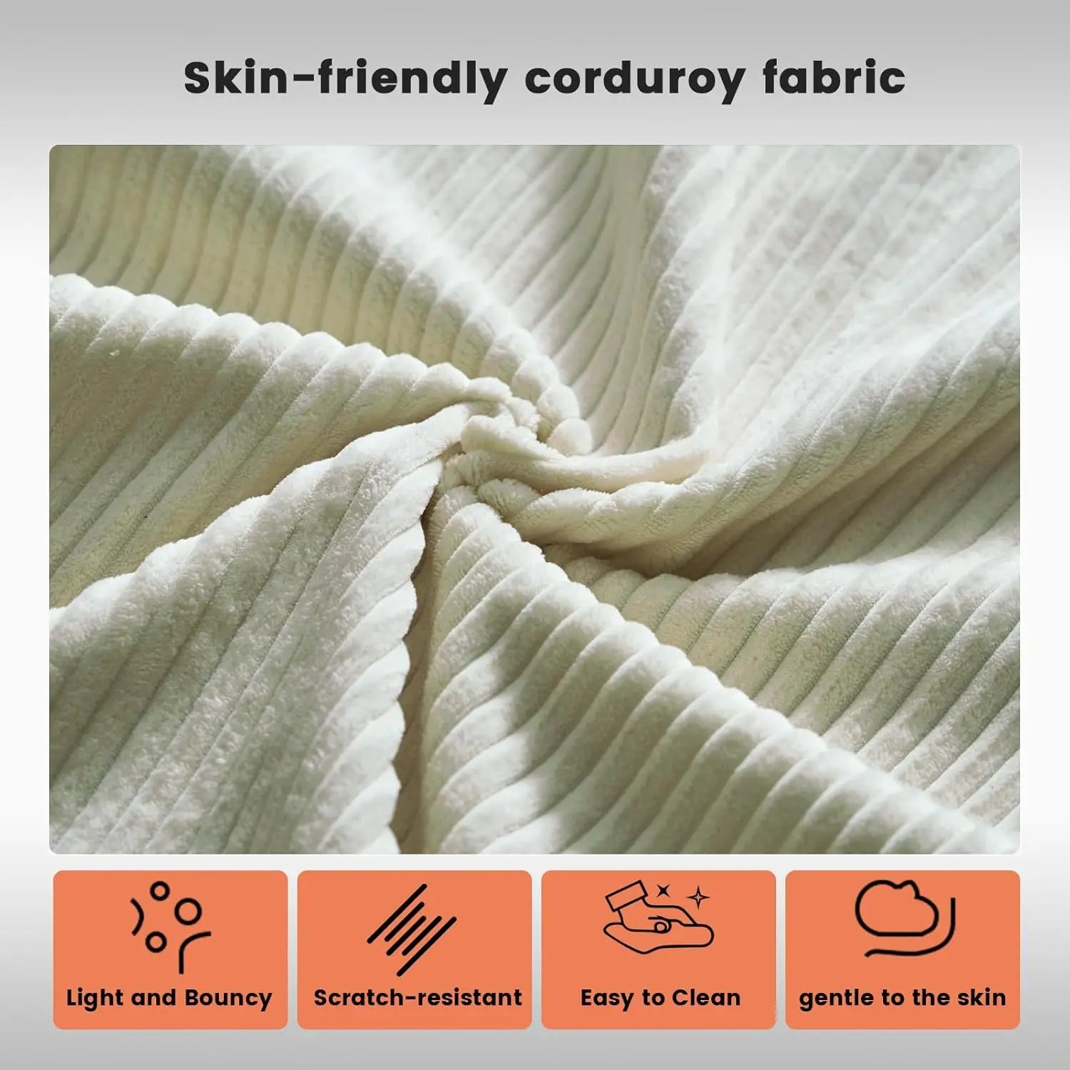 Combination Modular Sofa Living Room Folding Sofa Bed Convertable Corduroy Couch Floor Sleeper 4-in-1 Comfy Foldable Lazy