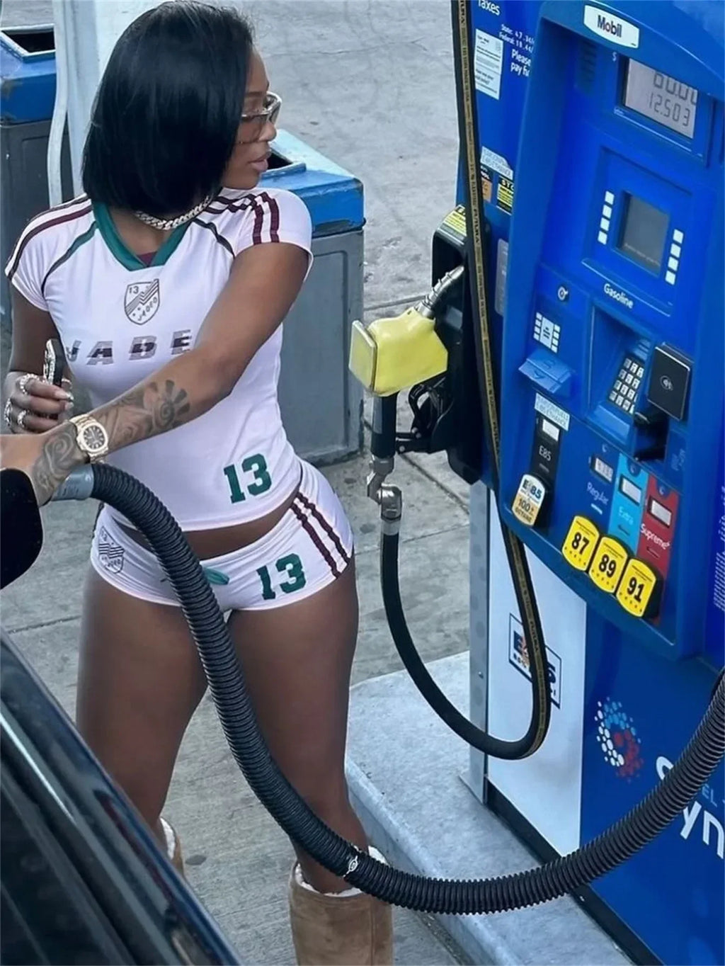 Woman Clothing Shorts Suit America Sports Style Fashion Slim Retro Summer Letter Print Short-sleeved Top Y2k