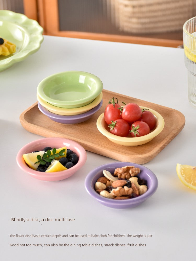 Gentle Lighting Dining Cream Style Ceramic Small Plate