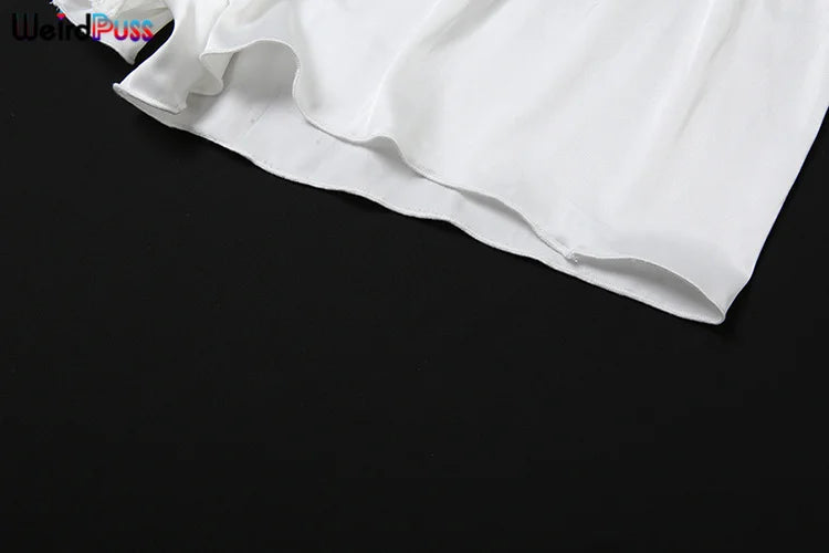 Silky Elegant Women 2 Piece Set Casual Sleeveless Ruffles Camisole+Button Shorts Matching Streetwear Casual Outfits