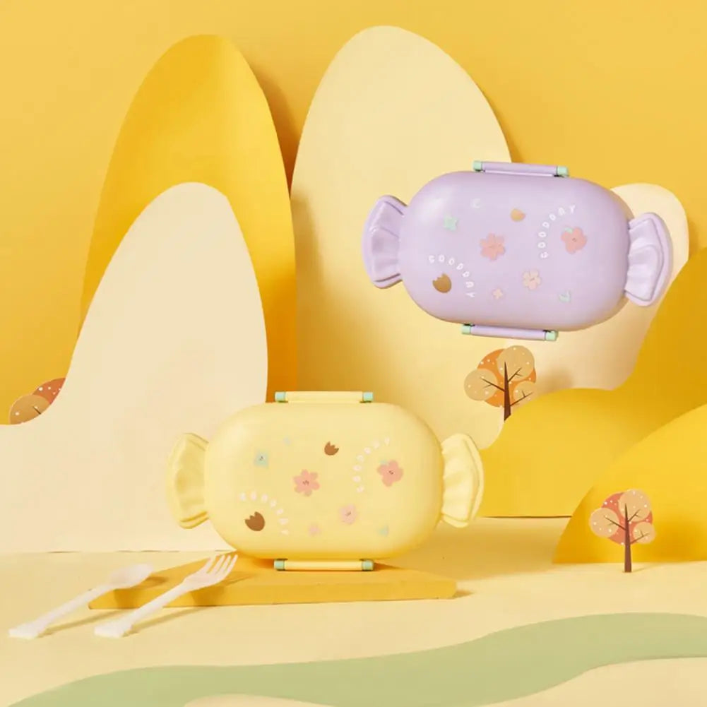 Bento Lunch Box for Kids Kawaii Cartoon Students Sandwich Snack Food Box Fruit Container Portable Picnic Fresh Box