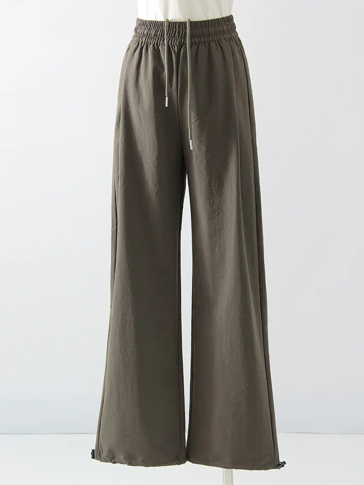 Summer Straight Leg Sweatpants For Women High Waist Jogger Wide Leg Trousers Women's Sports Pants White Sweatpants Wtpants Women