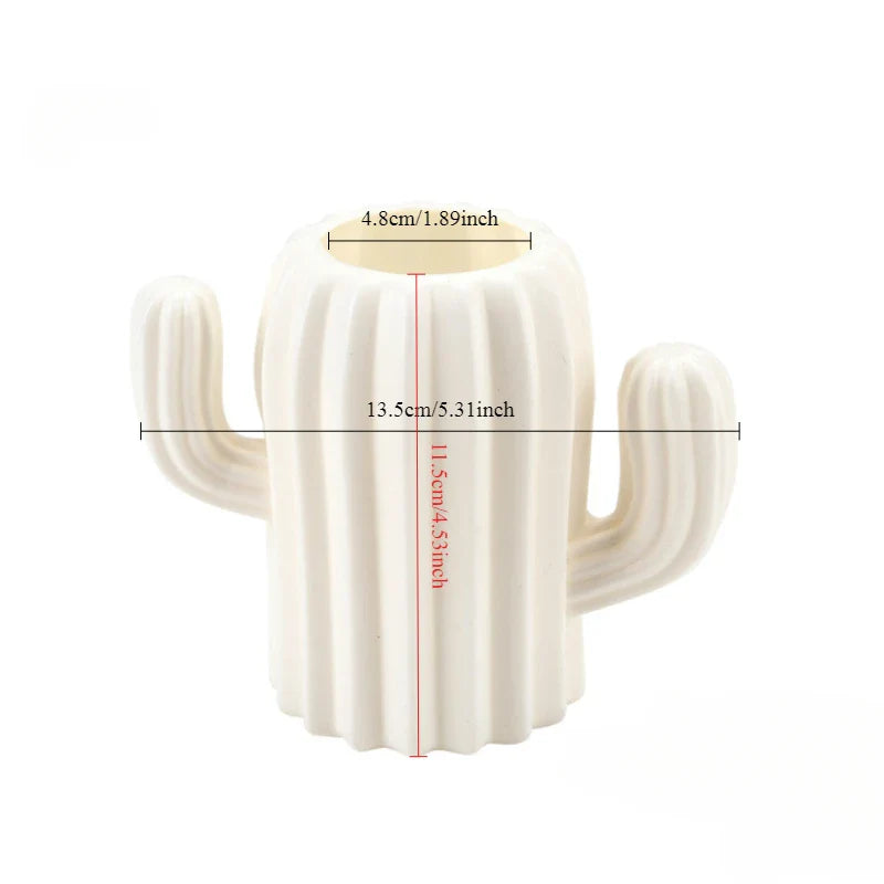 Creative Student Pen Holder Stationery Desktop Cactus Desk Multifunction Storage Box PE Pen Container Brush Pot Office Supplies