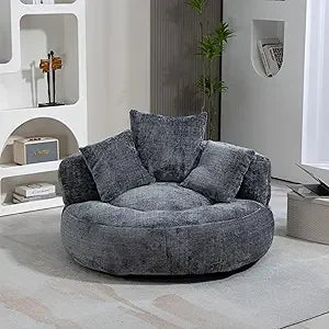 Fluffy Bean Bag Chair Lazy Sofa Durable Comfort Lounger High Back Bean Bag Chair Couch for Adults and Kids, Indoor & Outdoor Accent Arm