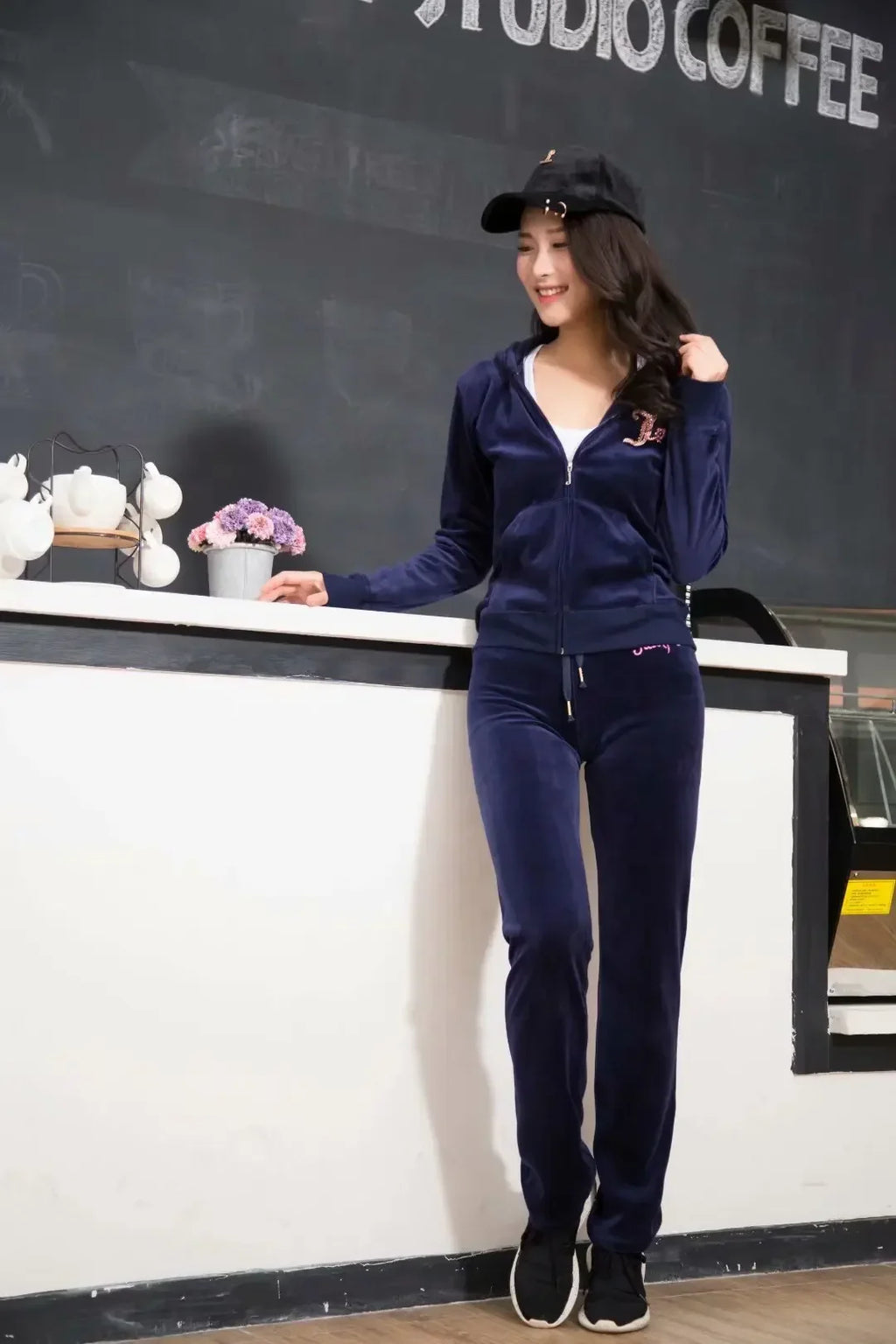 Slimming Casual Velvet Two-Piece Set Yoga Wear