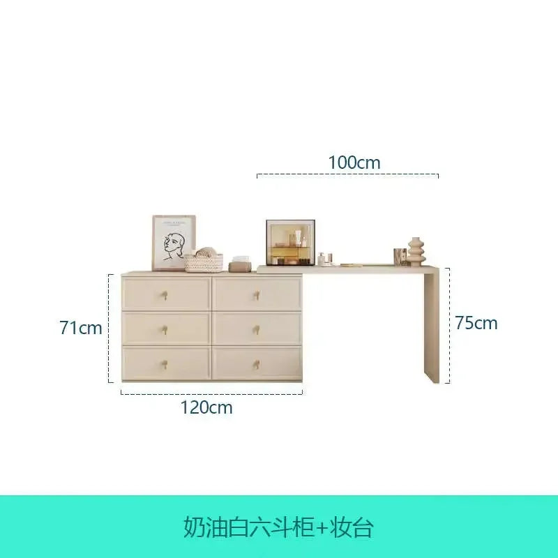 Pink Bedroom Dresser with Makeup Organizer, Comfortable Bedside Cabinet with Drawer for Clothes, Stylish Mirror Stand Furniture