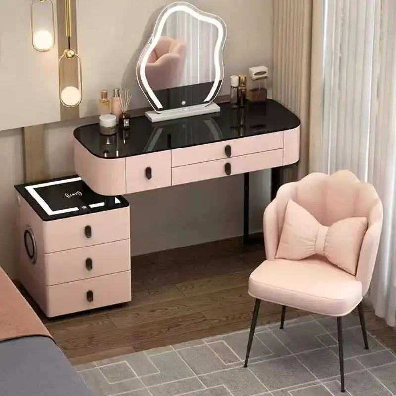 Luxury Shelf Cosmetics Makeup Dressing Table Bedroom Storage Drawers Vanity Table Modern