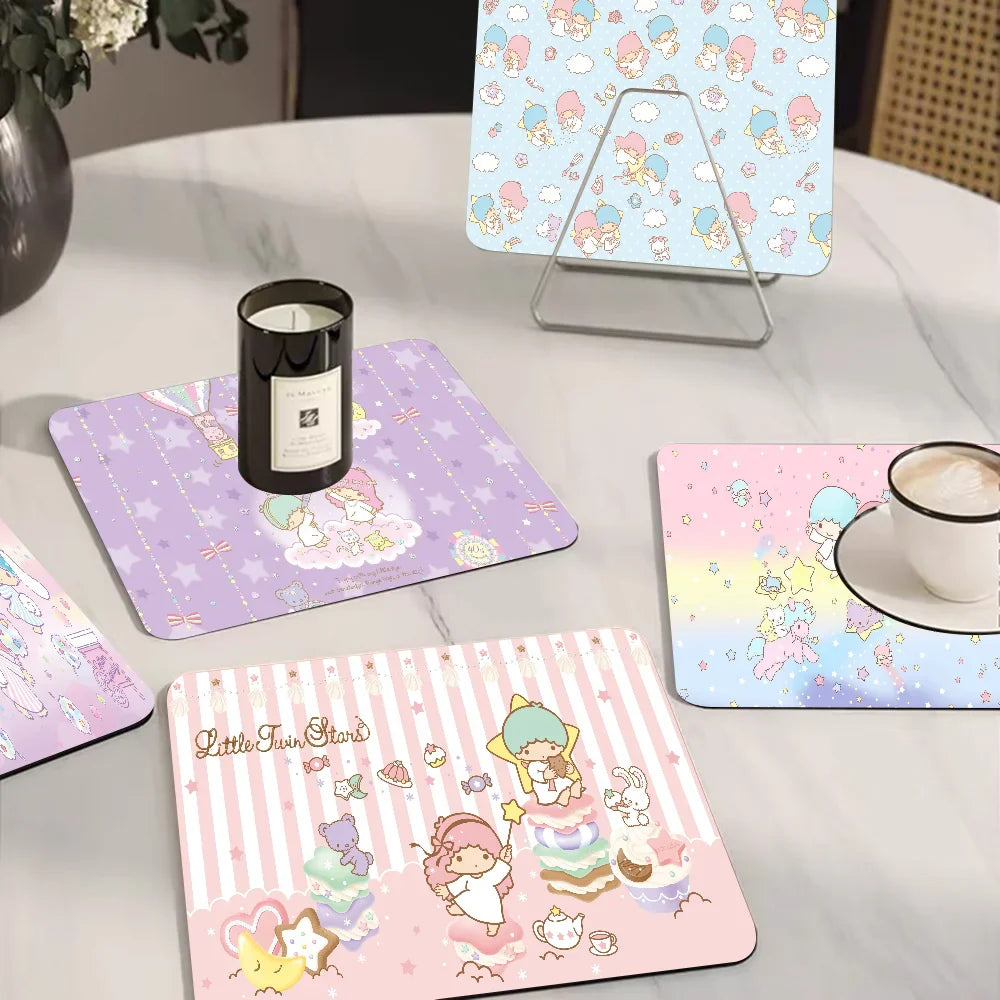 Little Twin Stars Printed Dish Drying Mat Super Absorbent Drain Pad Tableware Quick Dry Rug Kitchen Dinnerware Placemat