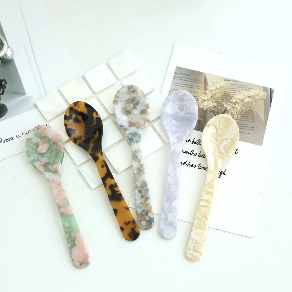 Natural Acrylic Spoons Crafted Kitchen Tableware
