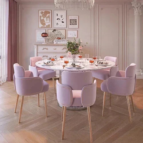 Pink Velvet Relaxing Chair Arm Single Furniture