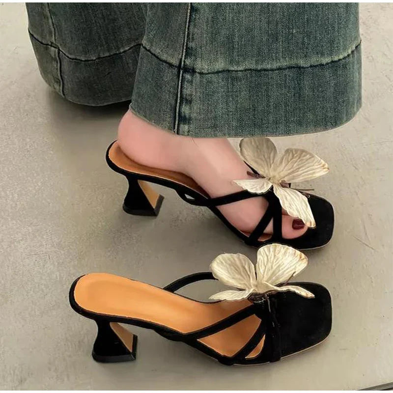 Butterfly High Heels Summer Brand New Light Luxury Fairy Elegant Comfortable Versatile Sandals