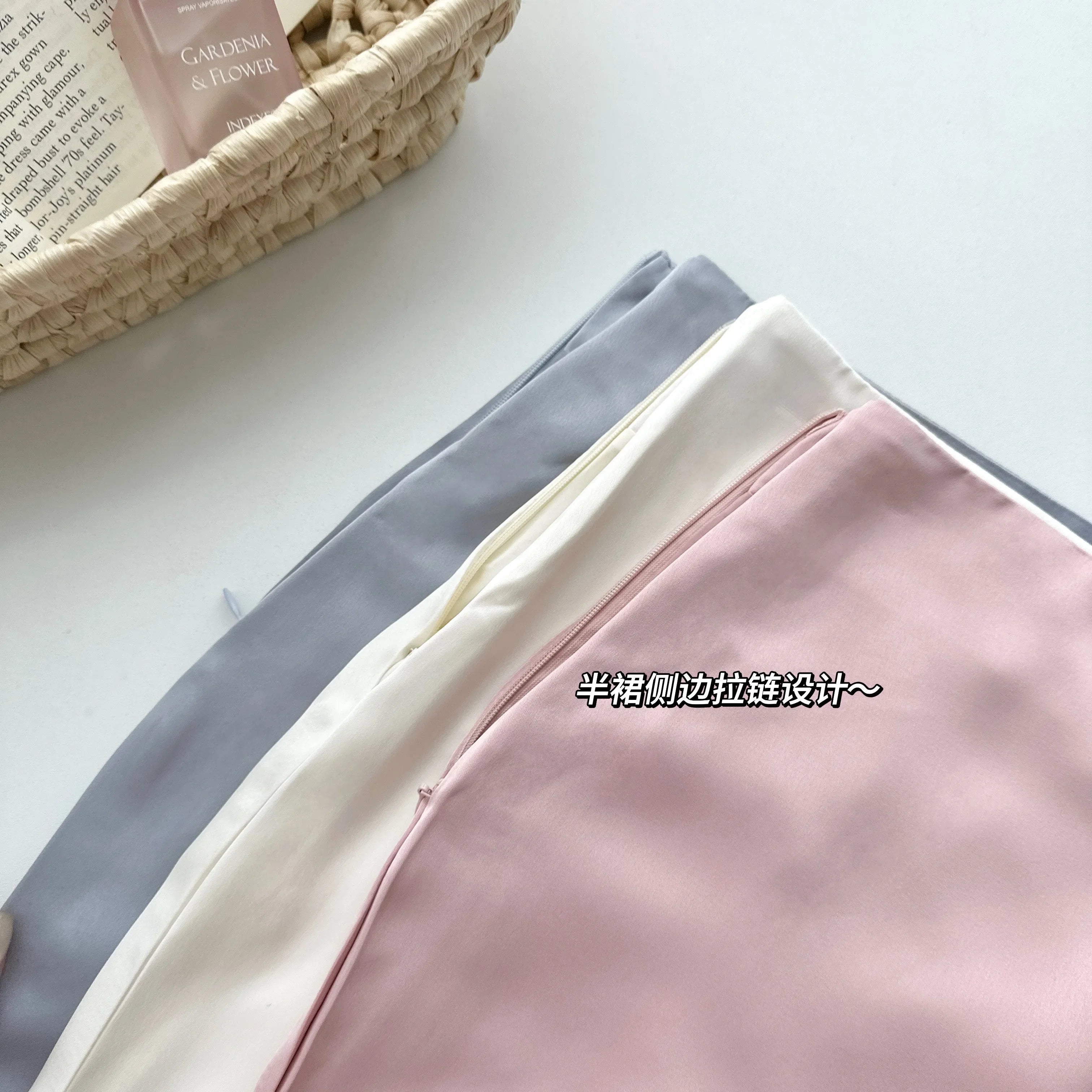 Sweet Hot Girl Casual Suit Women's Summer Satin Sleeveless Top High Waist Long Skirt Two-piece Set Fashion Female Clothes