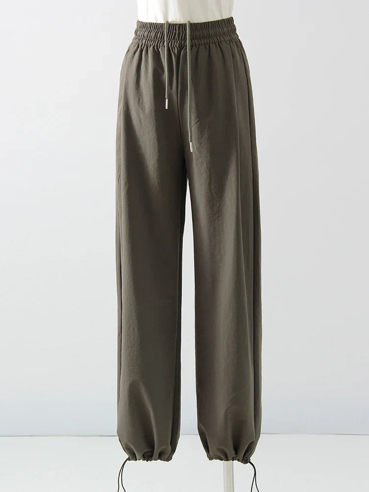 Summer Straight Leg Sweatpants For Women High Waist Jogger Wide Leg Trousers Women's Sports Pants White Sweatpants Wtpants Women