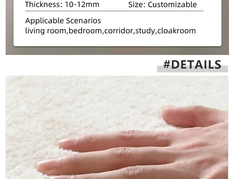 Imitation Cashmere Style Carpet Living Room Shaped Bedroom Irregular Bedside Rug