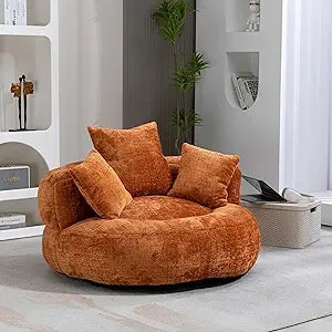 Fluffy Bean Bag Chair Lazy Sofa Durable Comfort Lounger High Back Bean Bag Chair Couch for Adults and Kids, Indoor & Outdoor Accent Arm