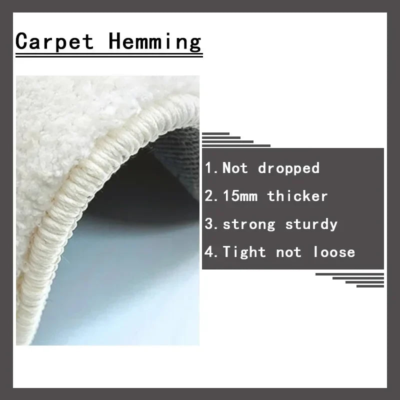 Irregular Living Room Large Area Carpets Minimalist Carpet Plush Soft Comfortable Rug