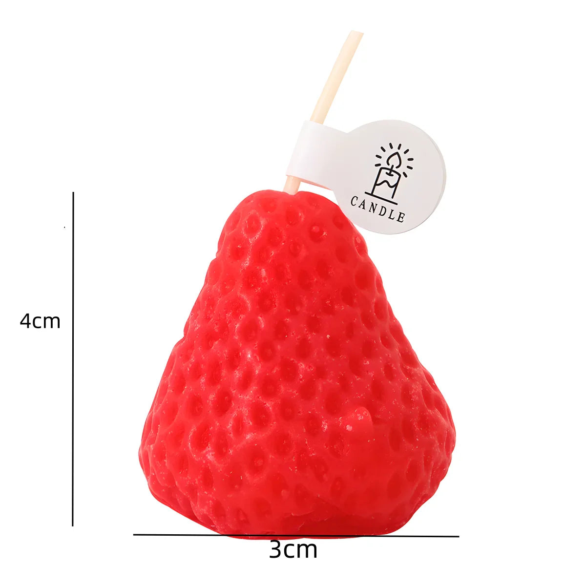 Strawberry-Shaped Miniature Scented Candles Realistic Fruit-Scented Aromatherapy Candles Perfect as a Trendy Photo Prop 4pcs