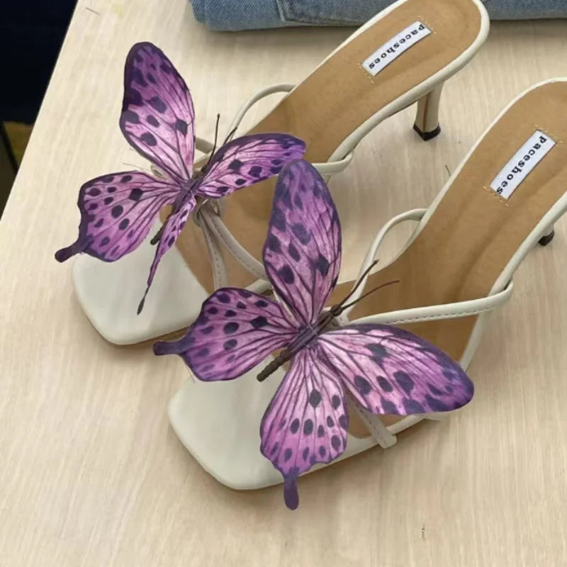 Summer Exquisite Butterfly Magnolia Flowers Holiday Casual Style Sandal