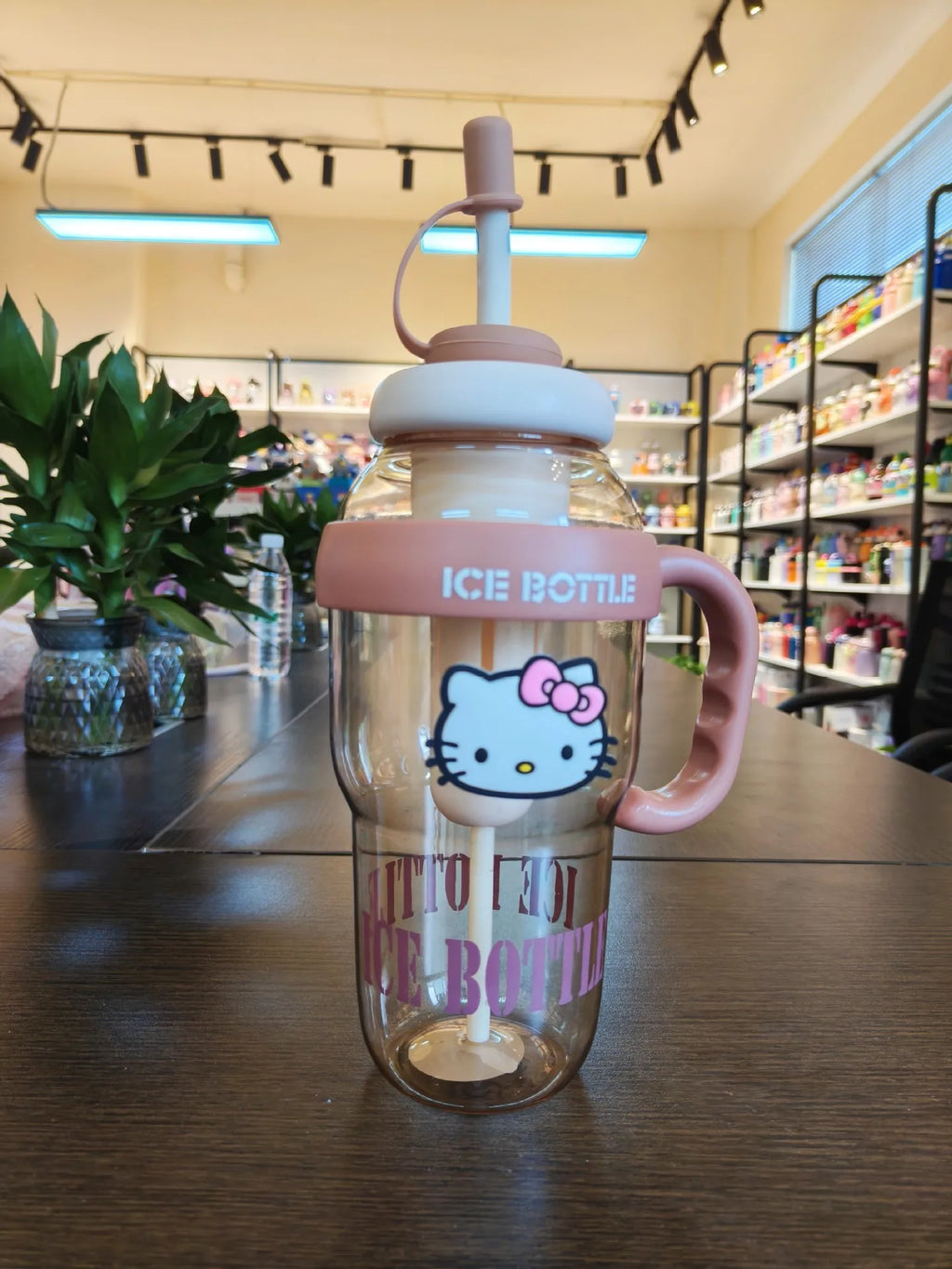 Sanrio Water Cup Hello Kitty  Anime Straw Cup Cartoon Cute Large Capacity Outdoor Activities Portable Tea Separation | 1300ML