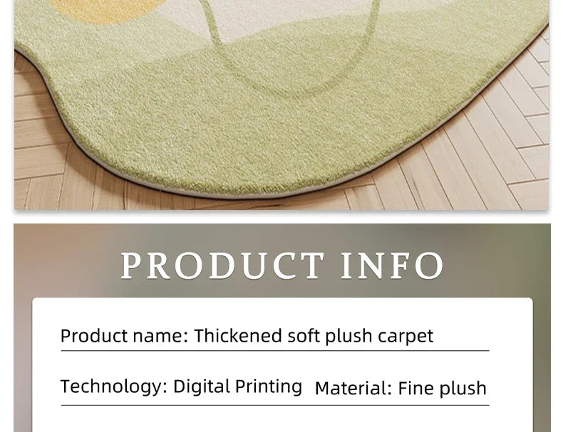 Imitation Cashmere Style Carpet Living Room Shaped Bedroom Irregular Bedside Rug