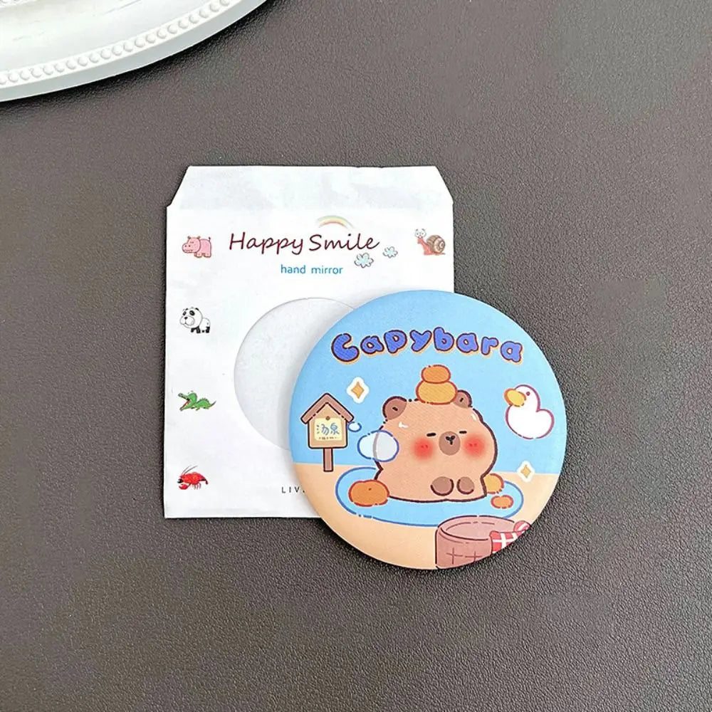 Cheese Biscuit Design Pocket Mirror Portable Foldable Mini Makeup Mirror