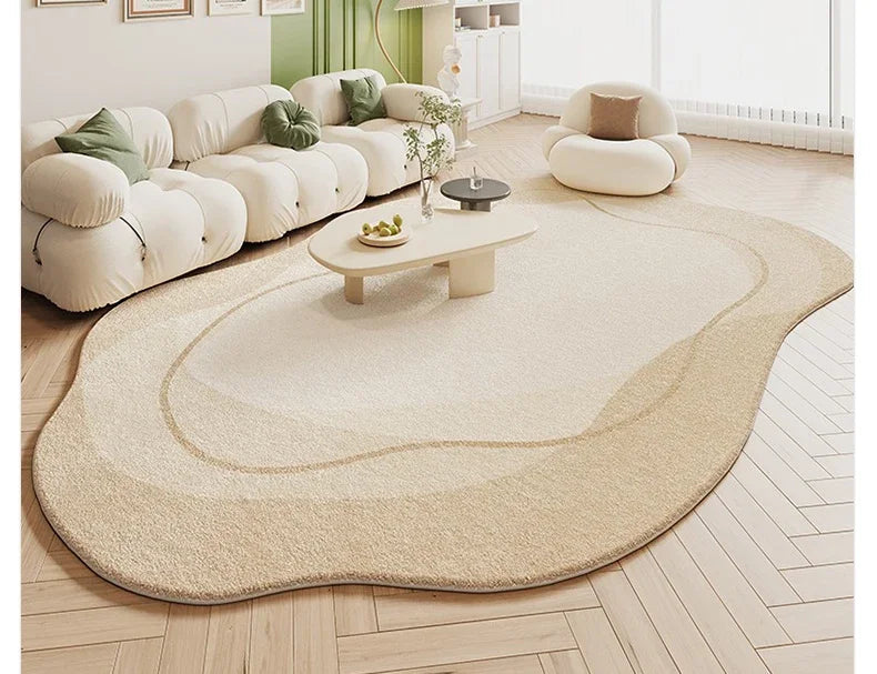 Imitation Cashmere Style Carpet Living Room Shaped Bedroom Irregular Bedside Rug