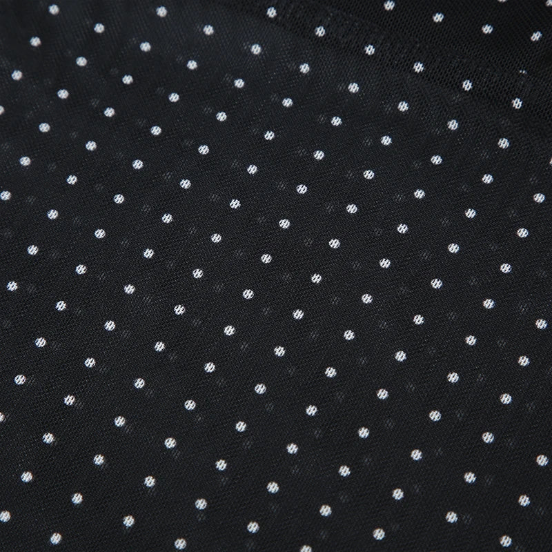 Polka Dot V-Neck Slim Fit Camisole Tops Causal Simple Basic