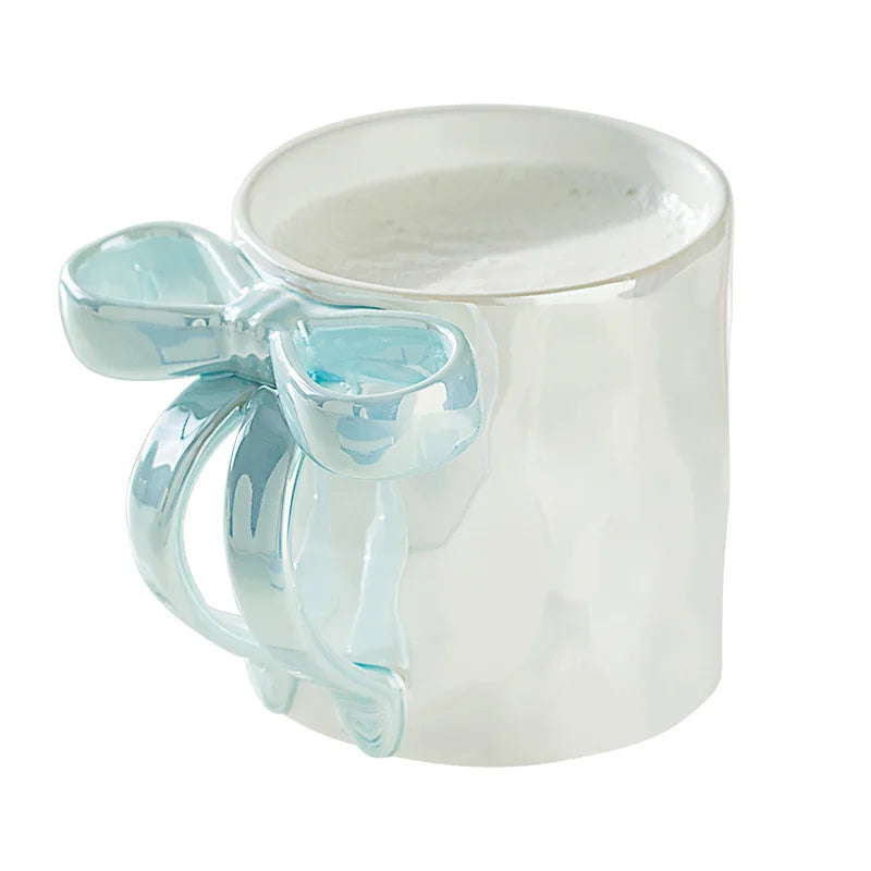 Light Luxury Elegant Bow Ceramic Mug