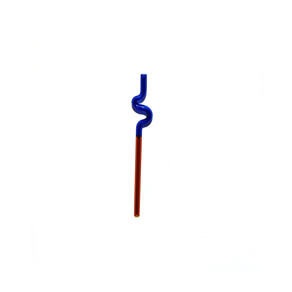 Color Glass Straw Straight Bend Straw Stick Color Contrast Reusable
