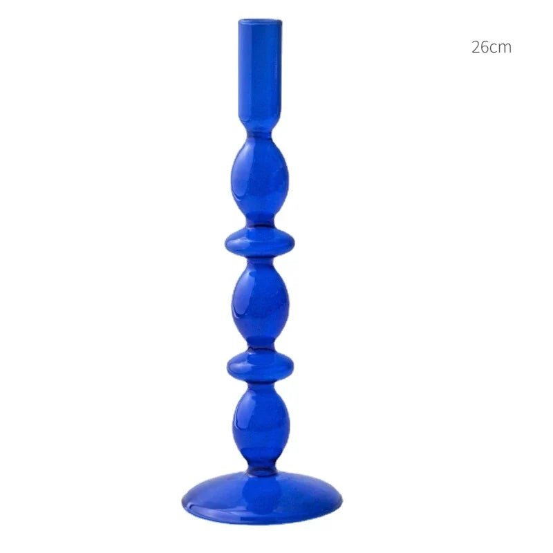 Taper Candle Holders Glass Candlesticks for Home Decoration Glass Vase