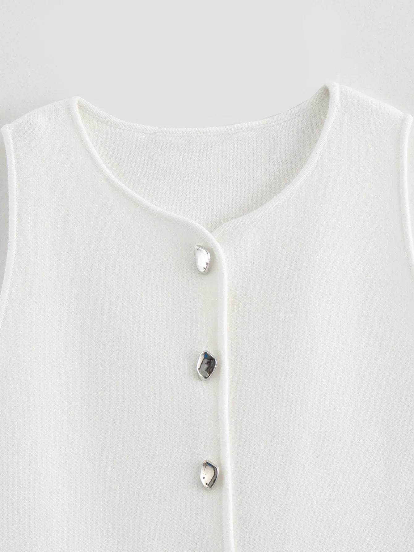 Knit Crop Top Women Button Short Tops Woman Summer Tanks Camis Tops for Women Streetwear Vest Tank Top Female