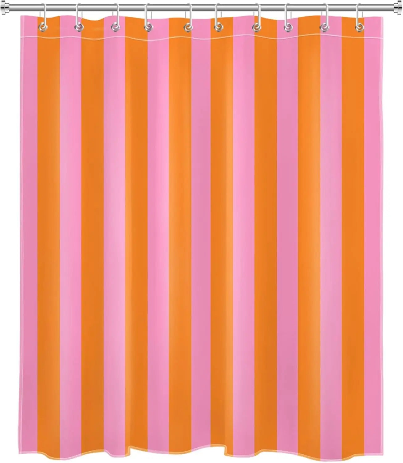 Stripe Shower Curtain Abstract Bohemian Fabric Shower Curtain with 12 Hooks Waterproof Bathroom Decoration