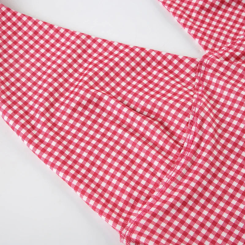 Y2k Sweet Halter Women Tanks Skinny Sleeveless Print Hotsweet V-Neck Backless Blouses