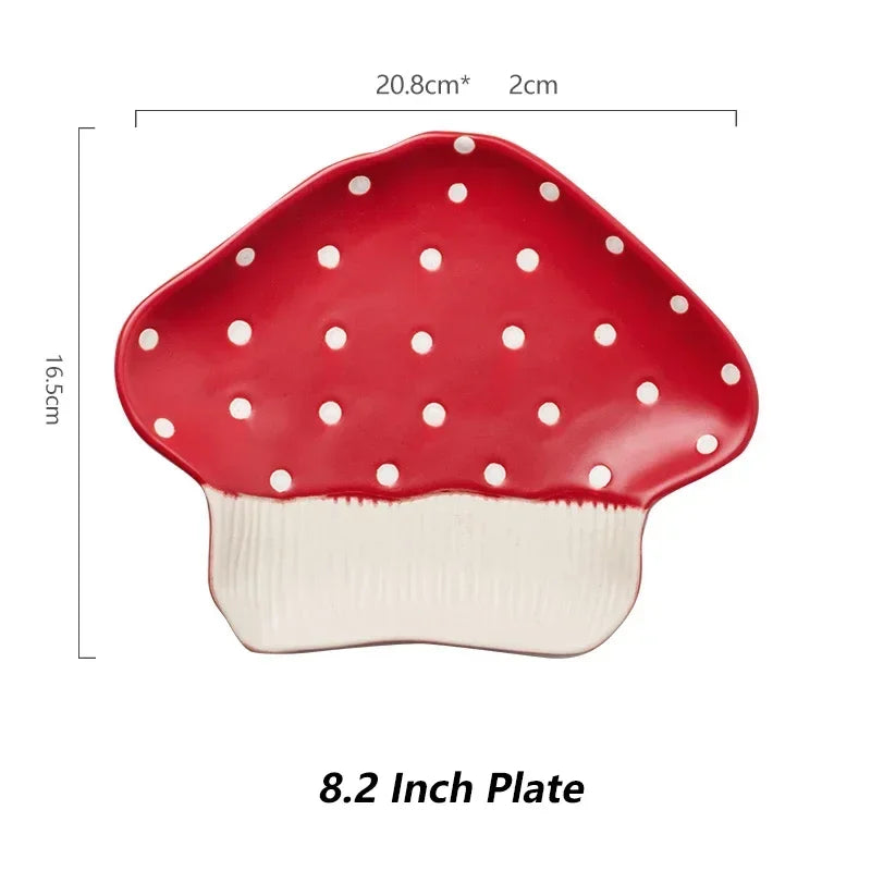 Cute Creative Ceramic Mushroom Shape Kitchenware