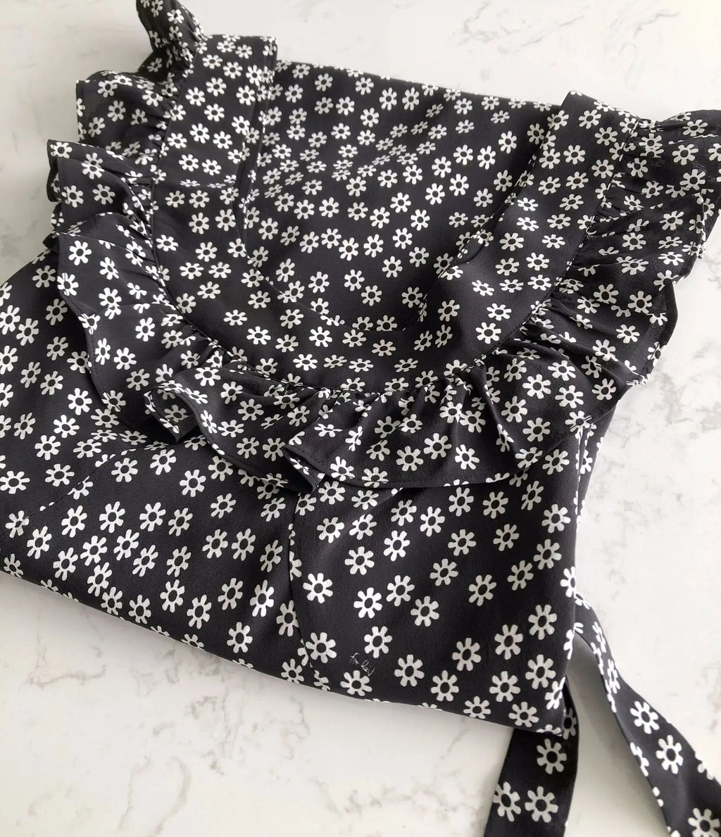 French Daisy Vintage Girl Silk Polka Dots U Neck V Back Sexy Summer Women Long Dress