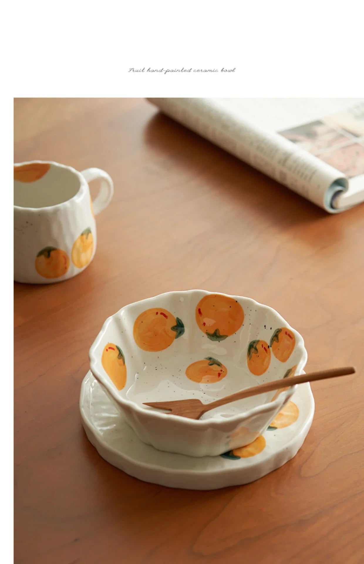 Hand-painted Fruit Pattern Ceramic Plate