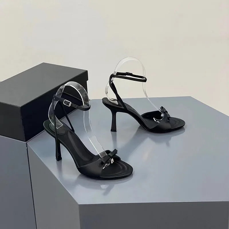 Women's Buckle Simple Peep Toe High Heels Sandals