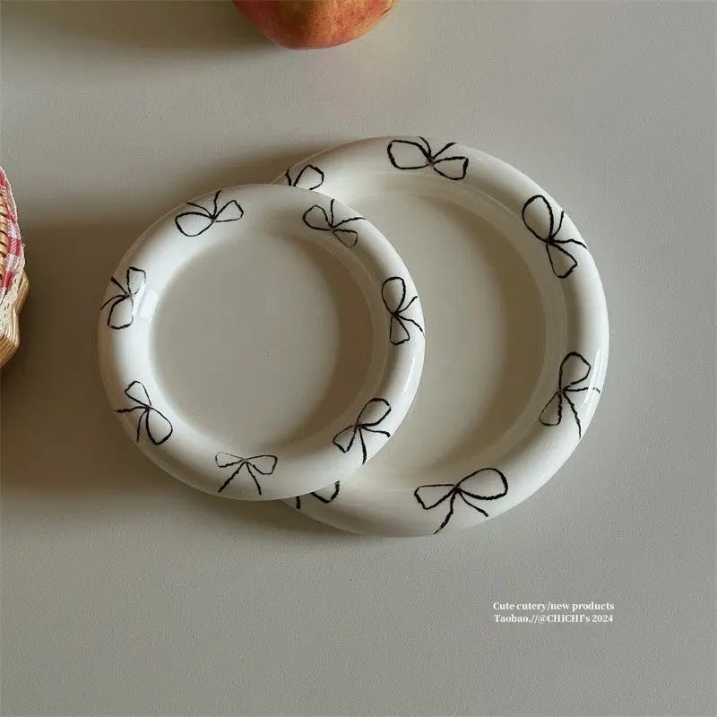 White Butterfly Bow Dudu Plate