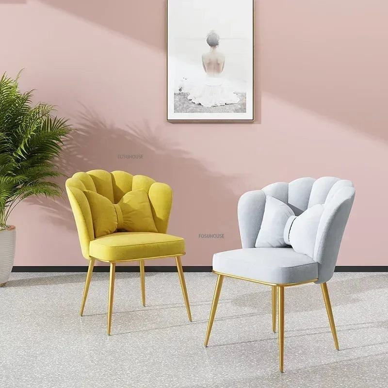 Minimalist Backrest Chair Makeup Stool Vanity Cute Light Luxury Dressing Table Modern Furniture