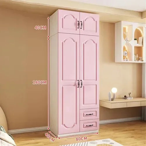 Two Door Wardrobe Clothing Organizer Style Wooden Wardrobe Summer Heavy Duty