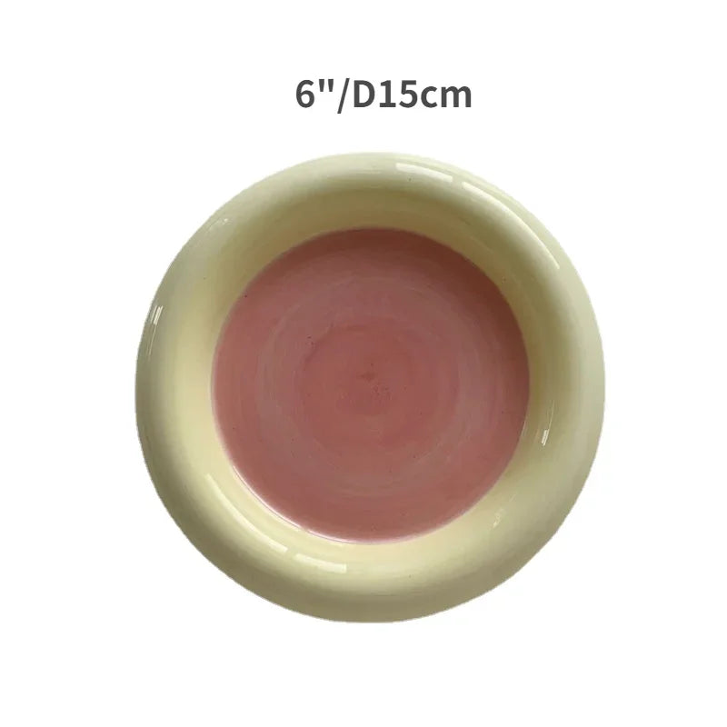 Chubby Breakfast Plate Cute Dish Plates Ceramic