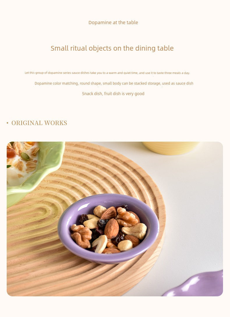 Gentle Lighting Dining Cream Style Ceramic Small Plate