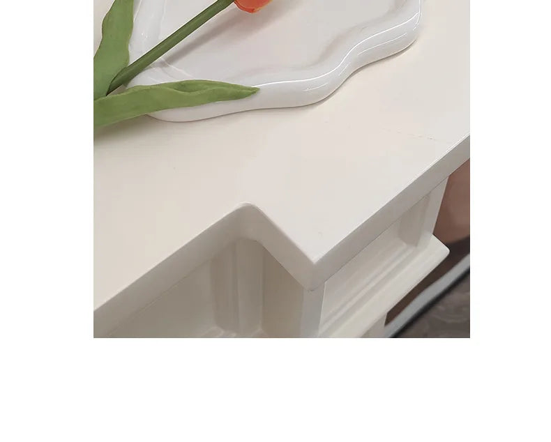 White/Silver Ceramic Plate High-Cloud Plate