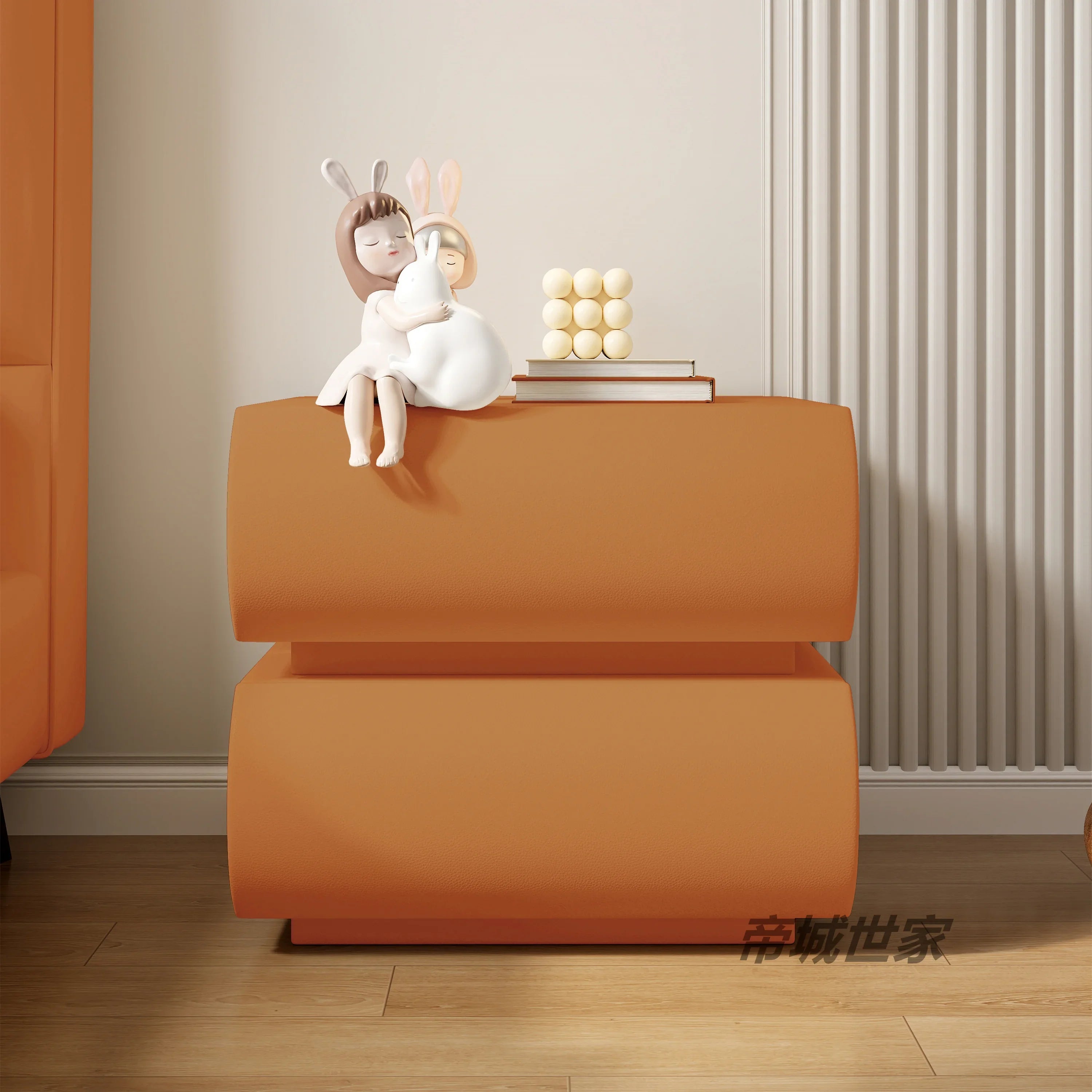 Luxury Modern Night Table Space Saving Minimalist Bedside Table Storage