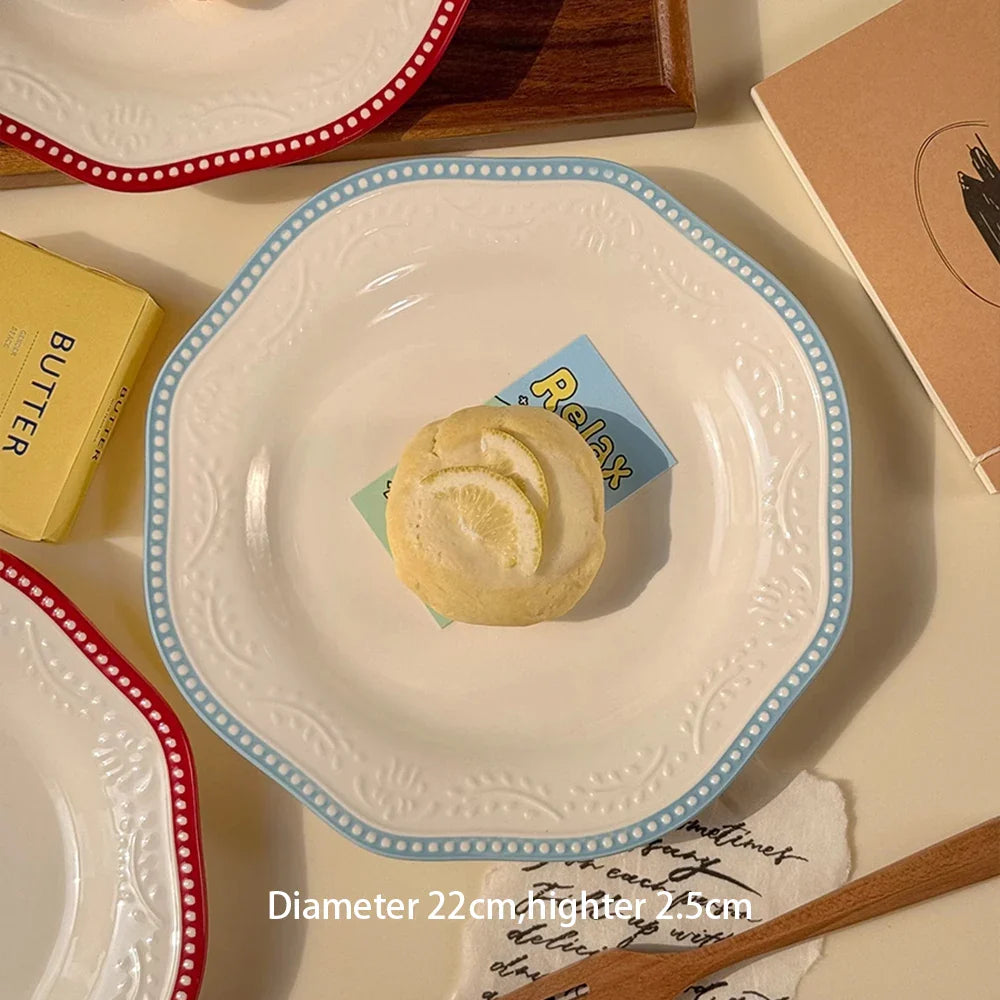 French Dessert Exquisite Retro Ceramic Plate