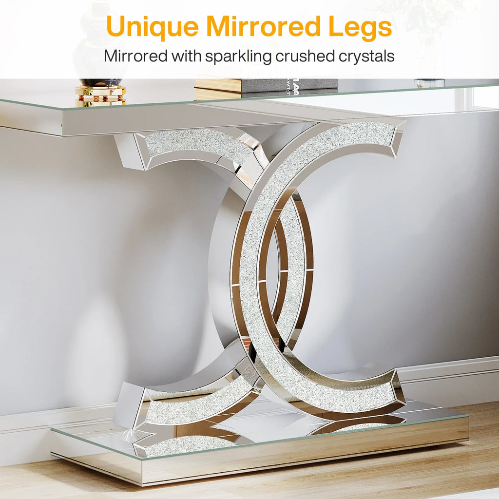 Tribesigns Gold Entryway Table, Modern 39-Inch Console Faux Marble Narrow Wood Sofa with Geometric Metal Legs