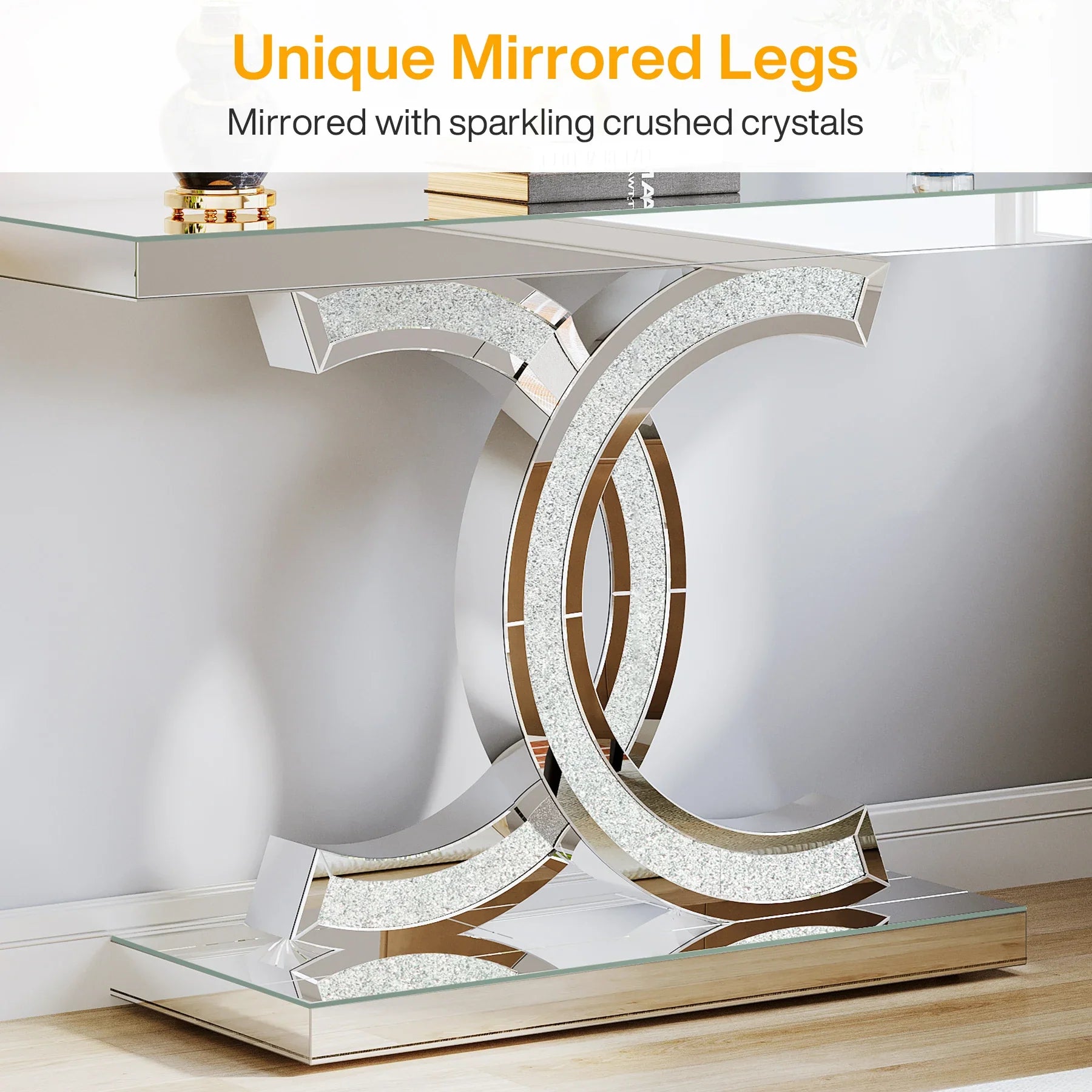 Tribesigns Gold Entryway Table, Modern 39-Inch Console Faux Marble Narrow Wood Sofa with Geometric Metal Legs