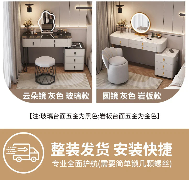 Dressing Table Wooden Luxury Bedroom Dressing Table Light Mirror Furniture