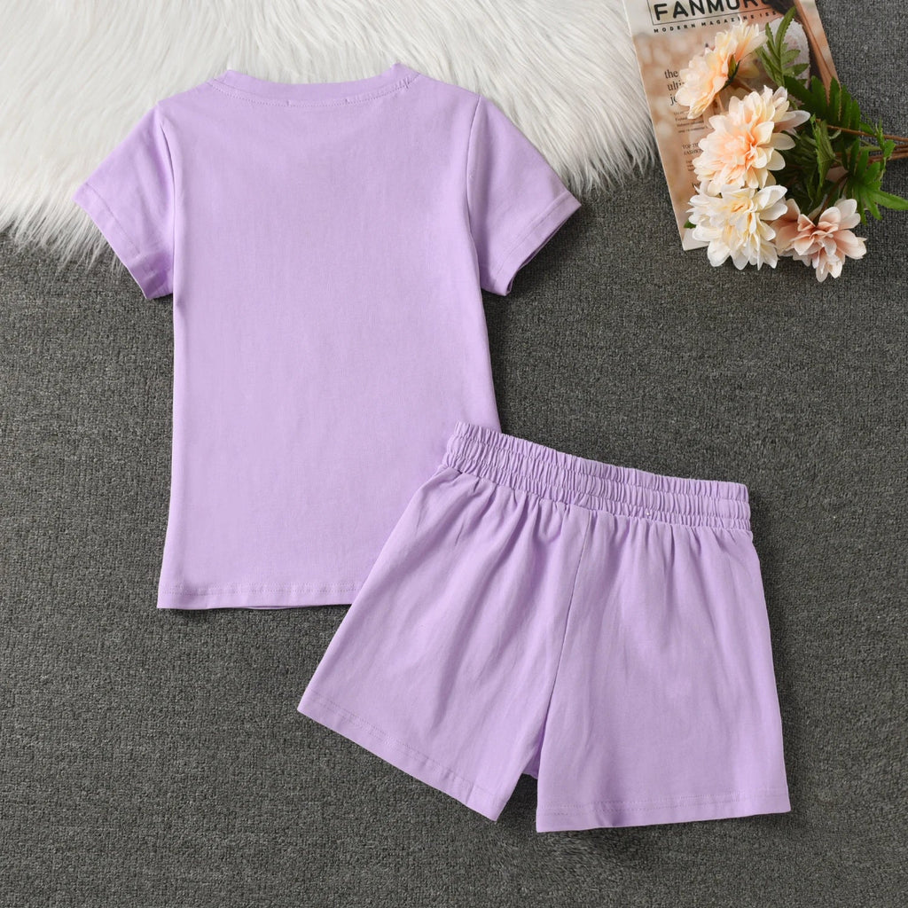 New Short Sleeved Yoga Suit Set, Women's Slim Fit Dress, Summer Casual Sports Two-piece Set