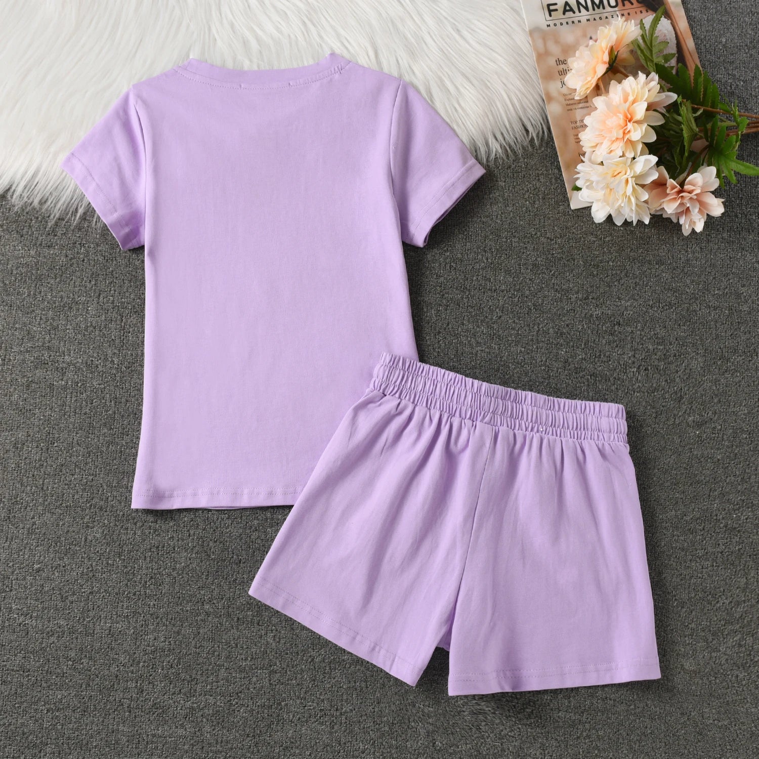 New Short Sleeved Yoga Suit Set, Women's Slim Fit Dress, Summer Casual Sports Two-piece Set